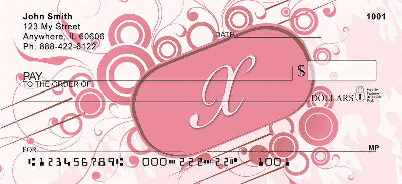 Stylish Monogram X Personal Checks