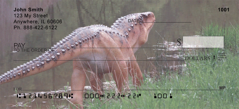Dinosaurs Roaming Forests and Lakes Personal Checks