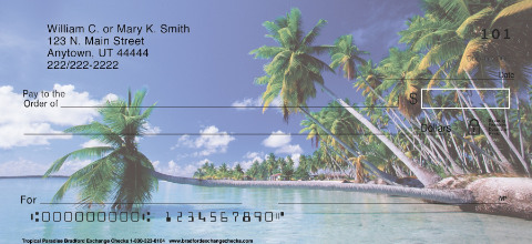Tropical Paradise Personalized Checks