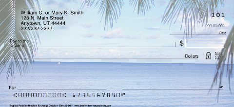 Tropical Paradise Art Checks