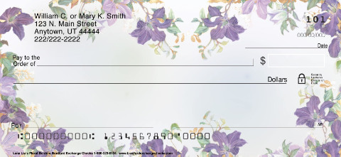 Lena Lius Floral Borders Personalized Checks