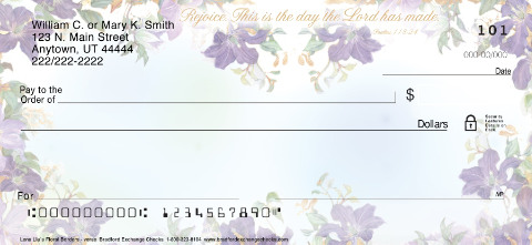 Lena Lius Floral Borders with Verse Personalized Checks