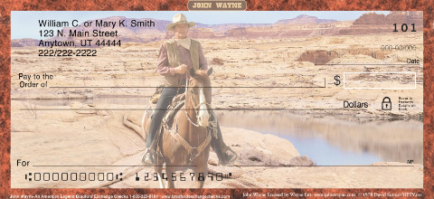 John Wayne An American Legend Personalized Checks