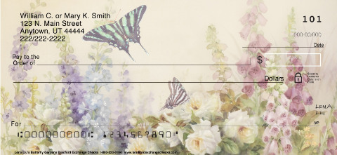 Lena Lius Butterfly Gardens Art Checks