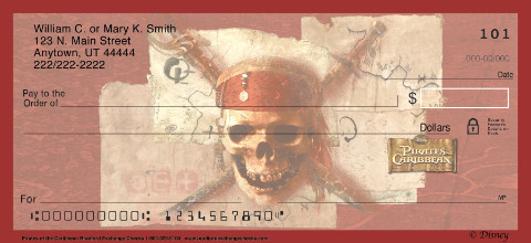 Pirates of the Caribbean Personalized Checks