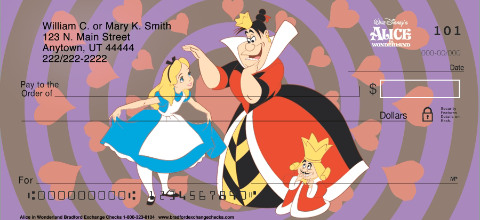 Alice In Wonderland Personalized Checks