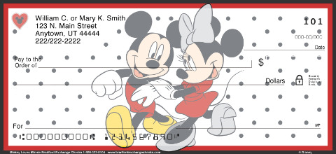 Mickey Loves Minnie Art Checks