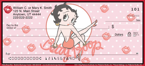 Betty Boop Kiss Personalized Checks