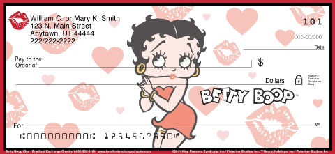 Betty Boop Kiss Art Checks