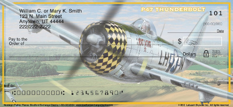 Nostalgic Fighter Planes Personalized Checks