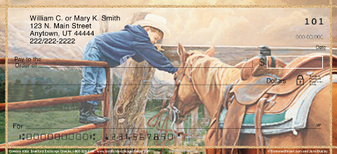 Cowboy Kids Personalized Checks