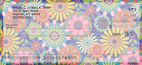 Retroflection Flowers Art Checks