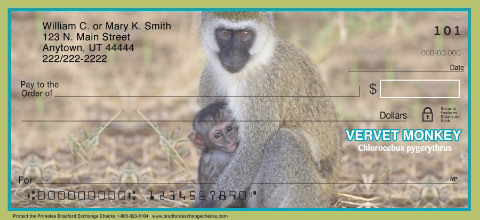 Protect the Primates Personalized Checks