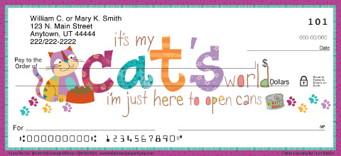 I Love My Cat Checks