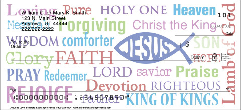 Jesus is Love Personalized Checks