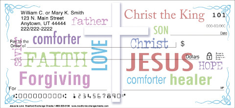 Jesus is Love Art Checks