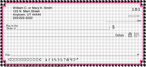 Houndstooth Personalized Checks