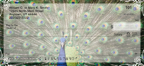 Pretty Peacocks Art Checks