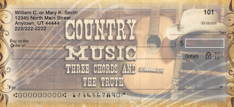 Country Music Personalized Checks