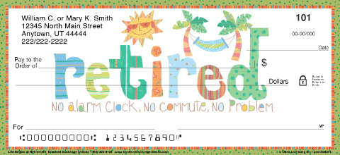 Life Begins at Retirement Personalized Checks