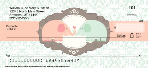 Graphic Elephants Personalized Checks