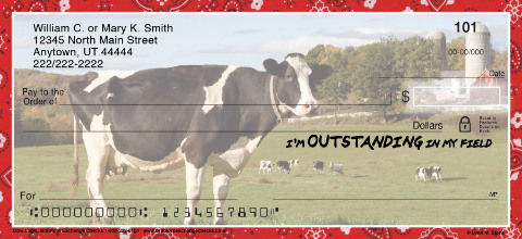 Cow Logic Art Checks