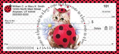 Cute as a Bug Kittens Art Checks