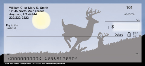 Deer at Dusk Personalized Checks