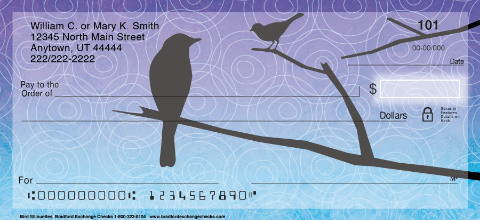 Bird Silhouettes Personalized Checks