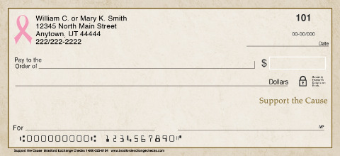Support the Cause Personalized Checks