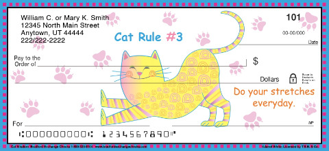 Cat Wisdom Personalized Checks
