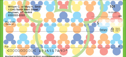 Mickey Mouse Icons Personalized Checks