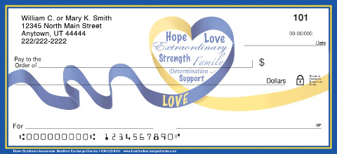 Down Syndrome Awareness Personalized Checks