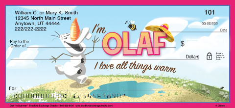 Olaf in Summer Personal Checks