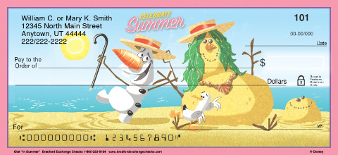 Olaf in Summer Personalized Checks