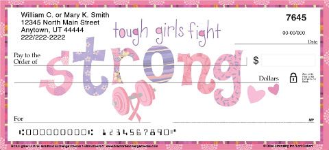 BCA Fighter in Pink Personalized Checks