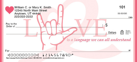 Sign Language Personal Checks