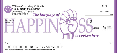 Sign Language Art Checks