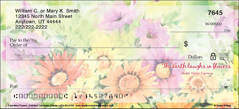 Blooming Flowers Personalized Checks