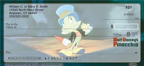 Pinocchio Personalized Checks