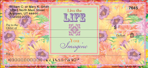 Floral Inspirations Personalized Checks