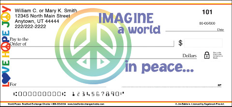 World Peace Personalized Checks
