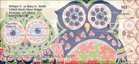 Groovy Owls Art Checks