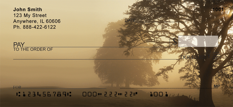 Foggy Riverbank Personal Checks