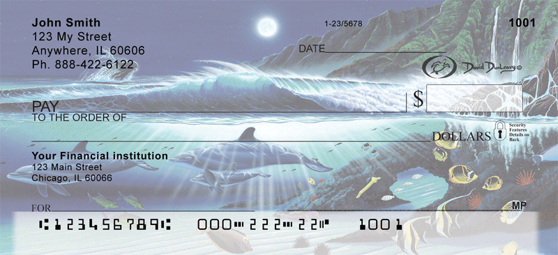 Dolphins by David Dunleavy Personal Checks