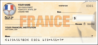 France World Soccer Personal Checks