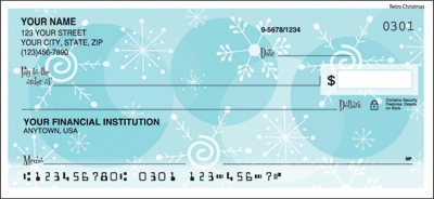 Retro Christmas 3 Personal Checks