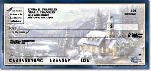 Churches by Thomas Kinkade Checks