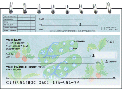 Flip Flops Top Stub Checks Personal Checks