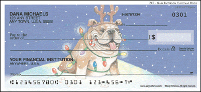 Gary Patterson Christmas Dogs 2 Personal Checks